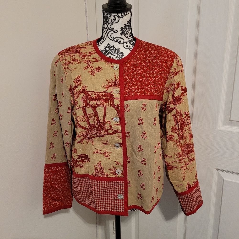 ‎Sharon Young Vintage Linen blend jacket